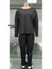 2024 Women's Casual Loose Long Sleeve Sweatshirt and Harem Pants Set for Autumn and Winter