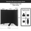 Jeffergarden Reflection Filter Microphone Shield Foldable Soundproof Room Sound Absorbing Material Recording Broadcasting Soundproof Box Desktop Setup