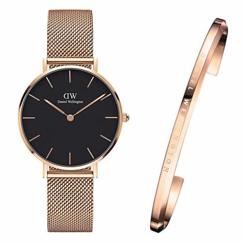 Daniel Wellington Petite 32mm Unisex Quartz Watch for Men and Women, DW00700002, Black