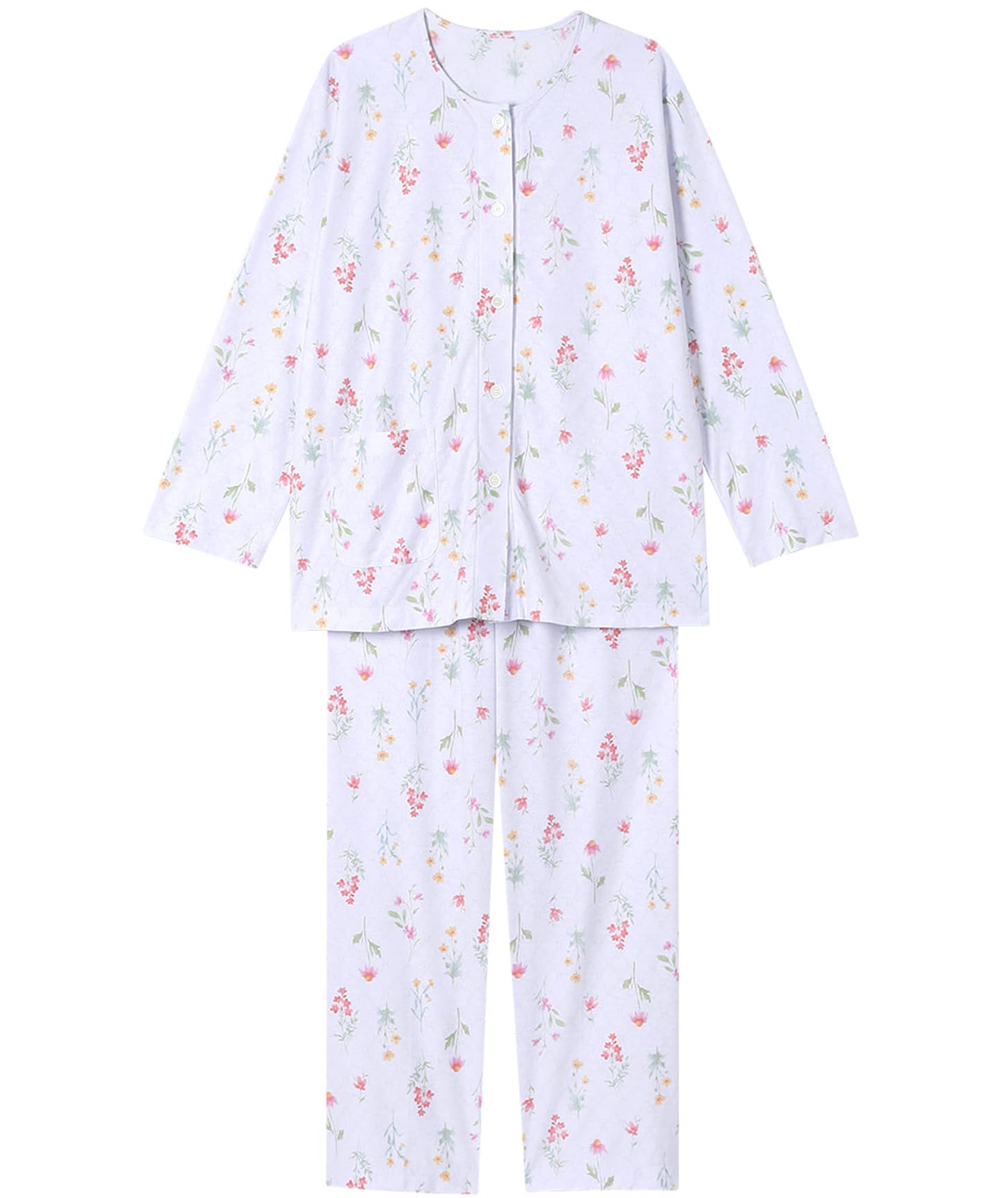 

ПУ Длинный Хлопковый Смесовый Жаккардовый Трикотаж EP8073 Wing/Wacoal Женская Пижама, Рукава, Брюки, (Основной корпус), Ткань,