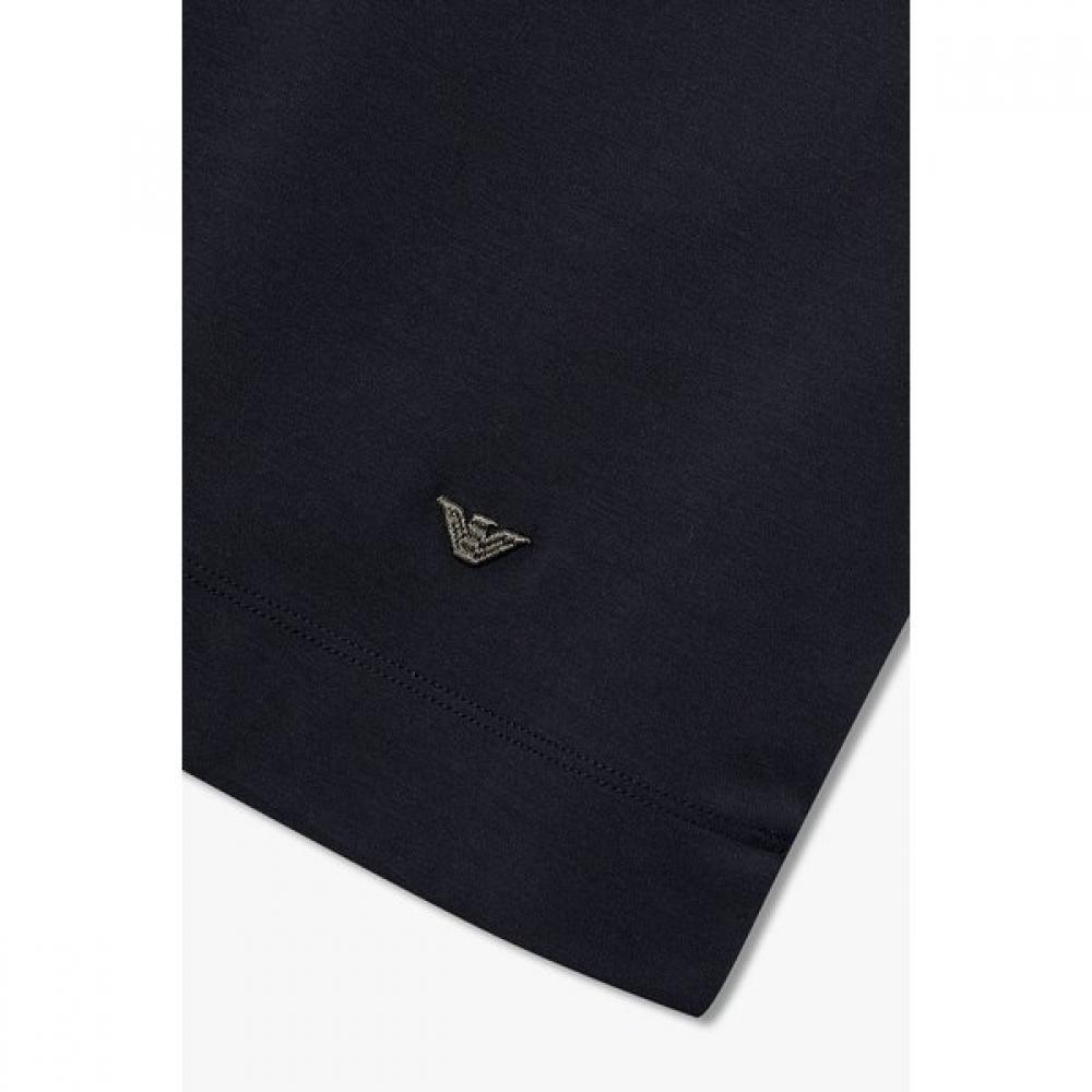 Emporio Armani Men S Rayon T ShirT wiTh Line Trimming A516126019
