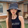 Wide-Brim Quick Drying Fisherman Hat Windproof Rope Foldable Sun Hat Sunshade Bucket Hat  Travel