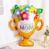 5pcs Mother's Day Decoration Balloon Set Sunflower Flower Basket Trophy Balloons Home Decor
