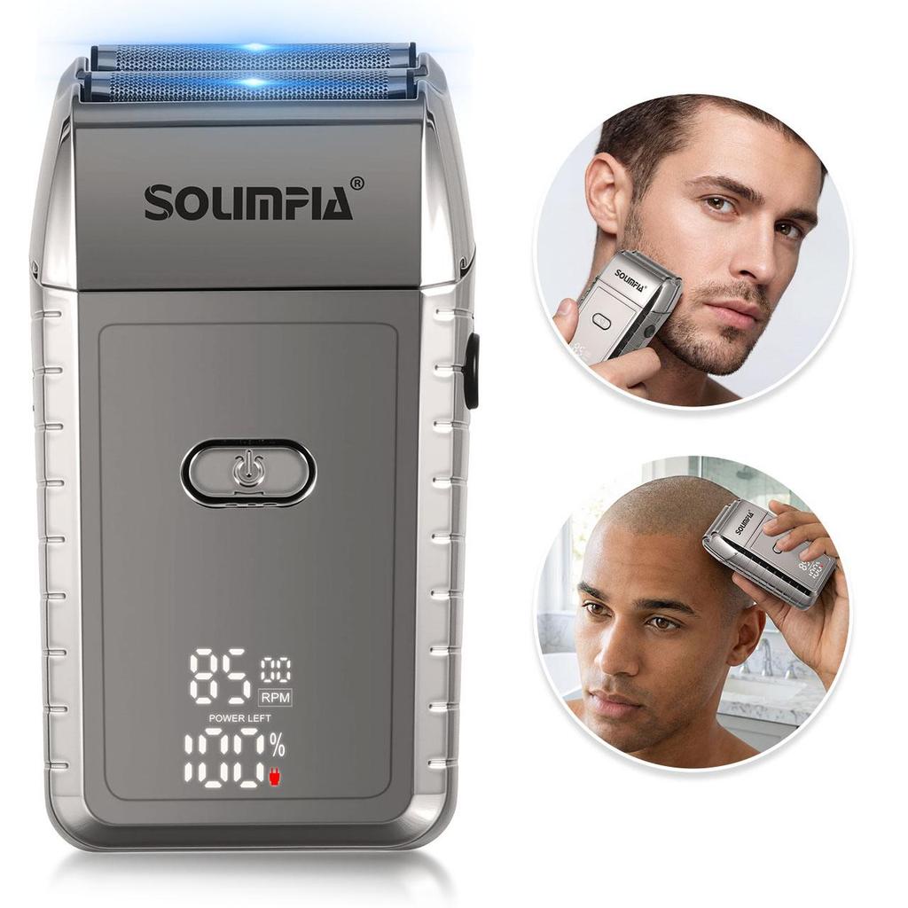 SOUIMPIA 3D Flexible Blade Shaver 7500/8500RPM Dual-Speed Motor with USB Charging