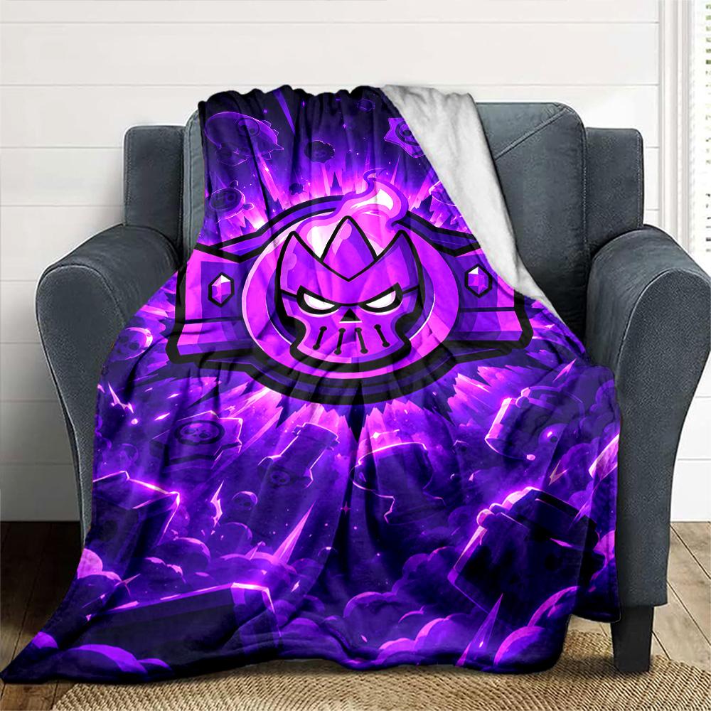 Brawl Stars Blanket Durable Comfort Great for Office Picnics Office Chair for All Seasons Playful Design Ideal Gift For Birthday Valentine'S Day