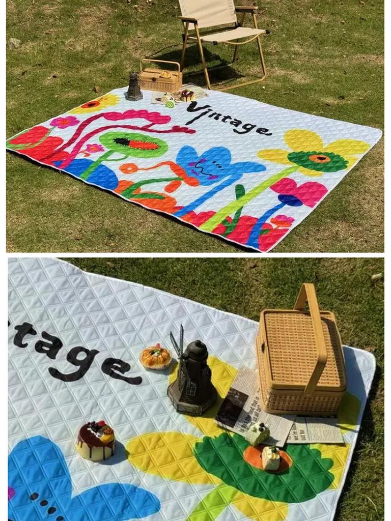 Waterproof Insulated Ultrasonic Picnic Mat Camping Tent Ground Mat Outdoor Lounger Mat Custom