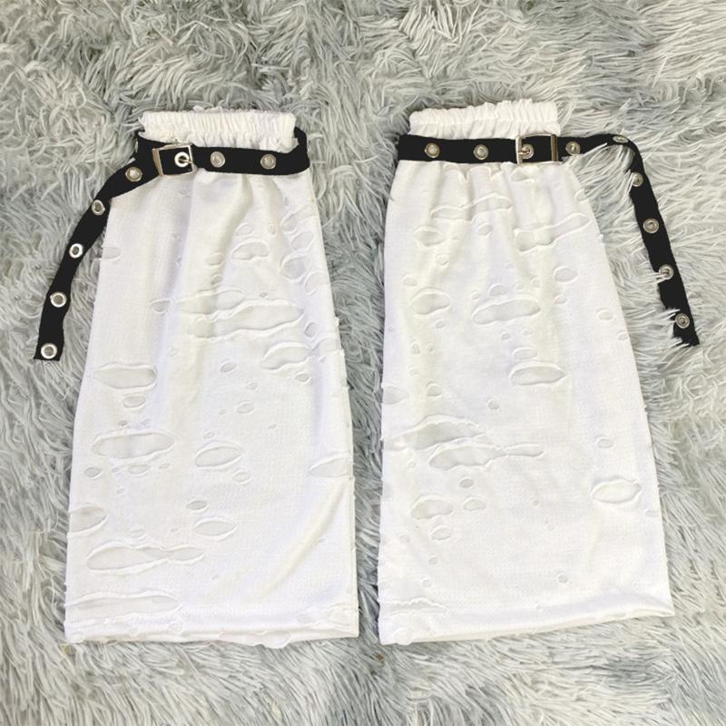 Women's Leg Warmers Punk Summer Hollow Out Calf Tube Sleeve Sling Leg Cover Slouch Socks Knee High Calf Socks Gothic