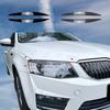 Headlight Lamp Eyebrows Cover Trim For 2015-2017 Skoda Octavia Mk3 Car Auto Eyelids Lids ABS Glossy Black