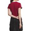 Adidas Originals 3 Stripes Raglan Sleeve T Shirt Women's Burgundy KF0314