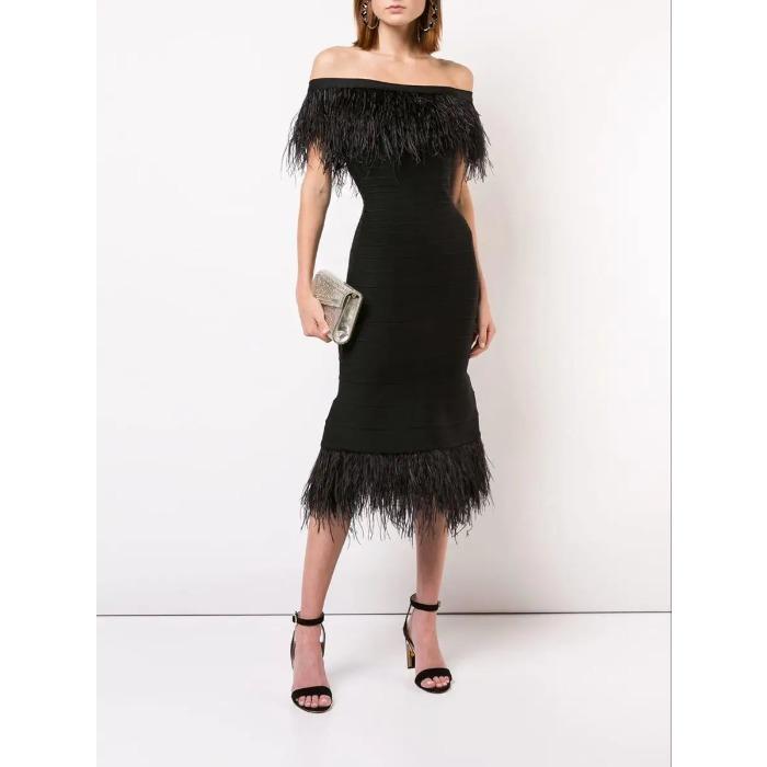 FeatherBeatiful 1meter Black Ostrich Feathers Trim Cloth Sideband Ostrich Feather Trims Clothing Wedding Feather Ribbon Sewing Decorati