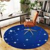 1pc Starry Sky Round Chair Mat Area Rug - Non-Slip, Floor Mat for Office, Bedroom, Home Decor Christmas Gift P0811314