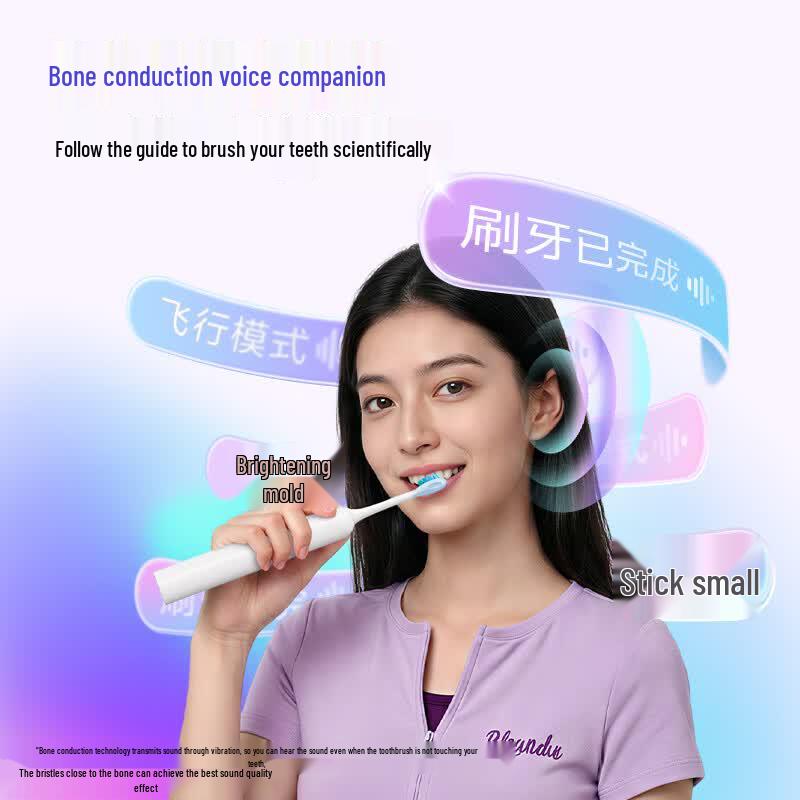 Midea YM5 Sonic Electric Toothbrush for Adults with Voice Reminder CN Plug (adapter Included)