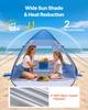 VEVOR Beach Tent Sun Shelter for 2 Person, UPF 50+ Protection, Portable Sun Shade Canopy with Carrying Bag & Sand Pockets