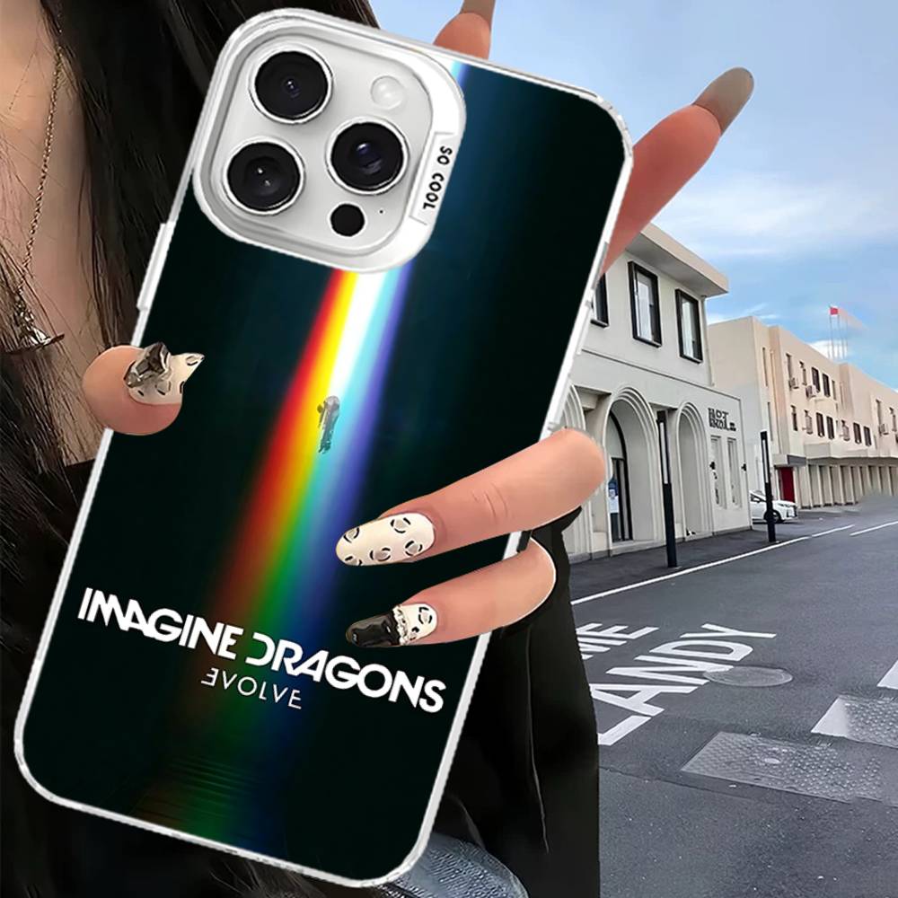 Imagine Dragons Band Phone Case For IPhone 17 16 15 14 13 12 11 Pro Max Plus Color Silver Cover