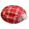 Atmospheric Red Grids Pattern Hat Hairpin Fall and Wintersweetfashion Duckbill Clip