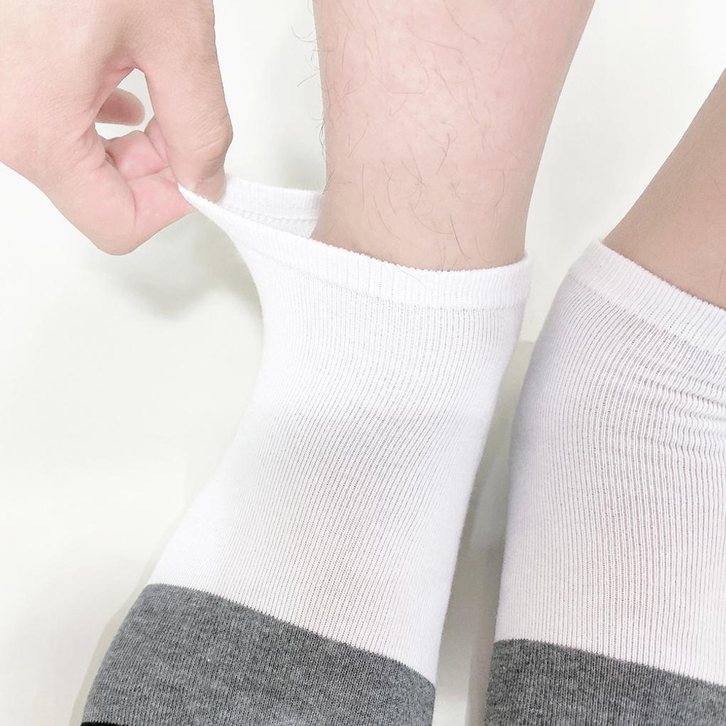 5 Pairs of Men's Two-tone Sneaker Socks