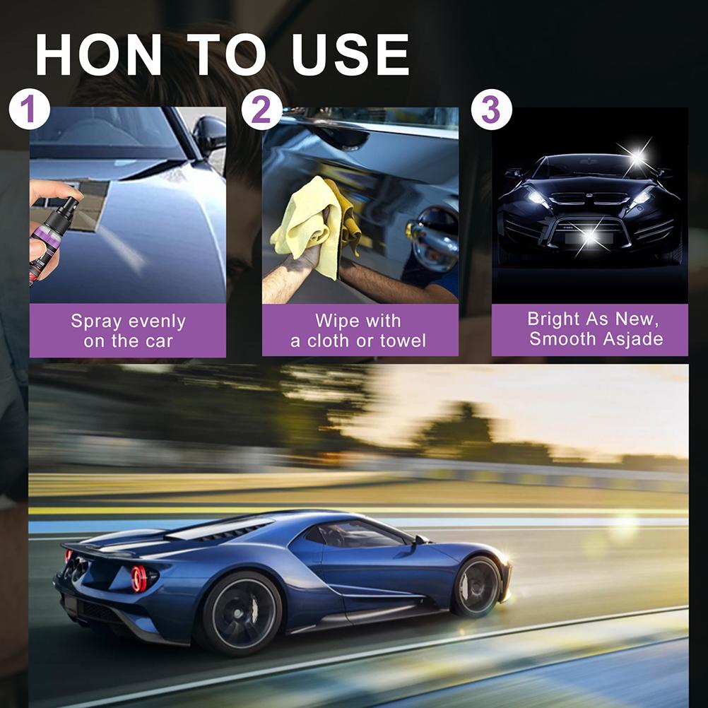 3 In 1 High Protection Car Coating Spray Quick Plastic Parts Refurbish Agent Coat Car Wax Polish