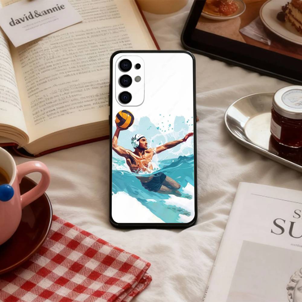 Splash W-Water Polo Sports   Phone Case For Samsung S 25,24,23,22,30,21,10,9,Ultra,Plus,Lite,FE,4,5 G Soft Black Case