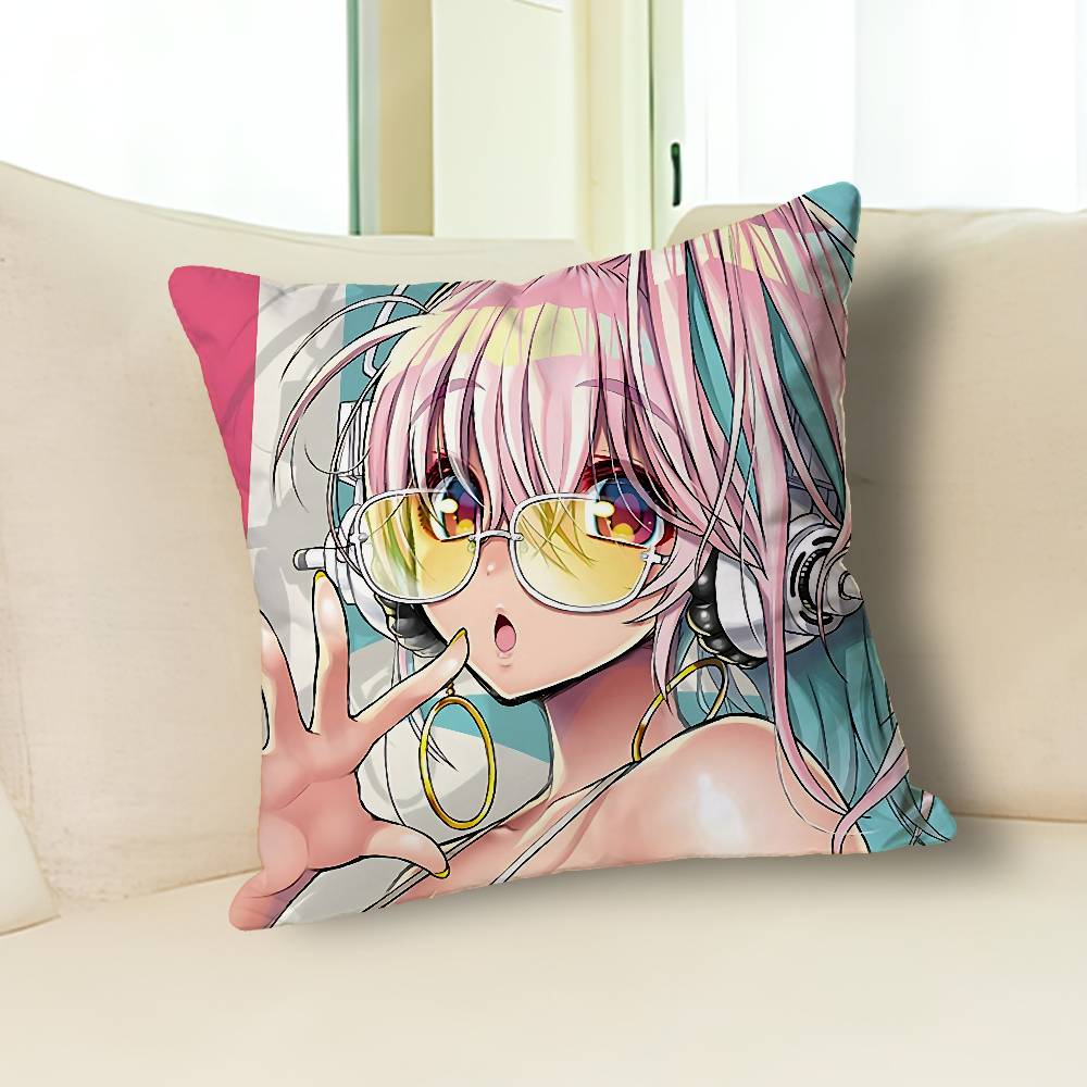 Милые Наволочки S-Super S-Sonico для Спальни Гостиной Дивана Домашнего Декора Полиэстеровая Наволочка на Подушку на Молнии 30cmx30cm