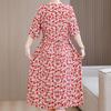 Summer Plus Size Elegant Dresses for Women  Casual Half Sleeve Long Dress
