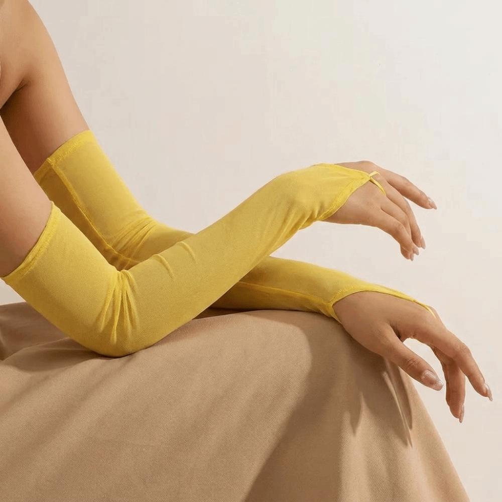 Elastic Long Gloves Thin Bridal Gown Accessories Fashion Mesh Gloves  Prom Dress