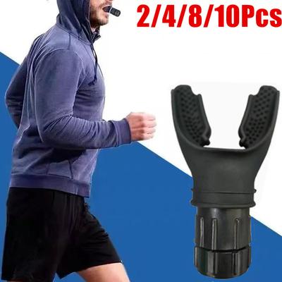 1/2 pezzi Allenatore Fitness Attrezzatura per Allenamento Polmonare Boccaglio Respiratorio in Silicone Respiratore Cura della Salute Domestica Allenamento Esercizio