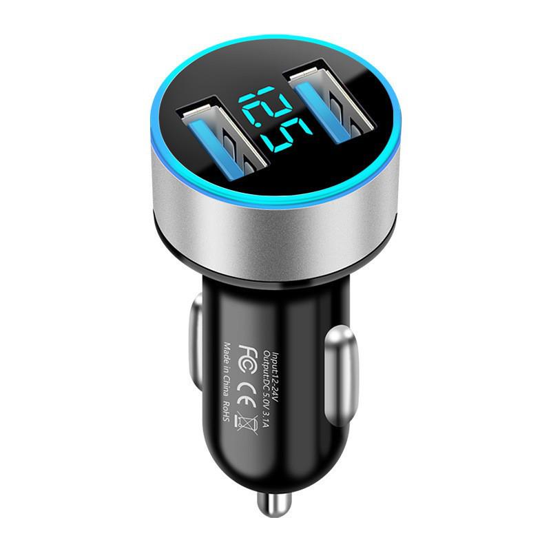 Dual-Port Fast Car Charger Adapter with Flash Charge