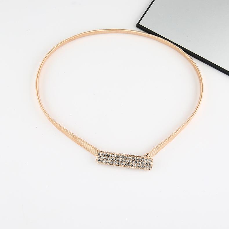 Metal Spring Belt Women'S Dress Shirt Sweater Elastic Elastic Waist Chain Waist Seal