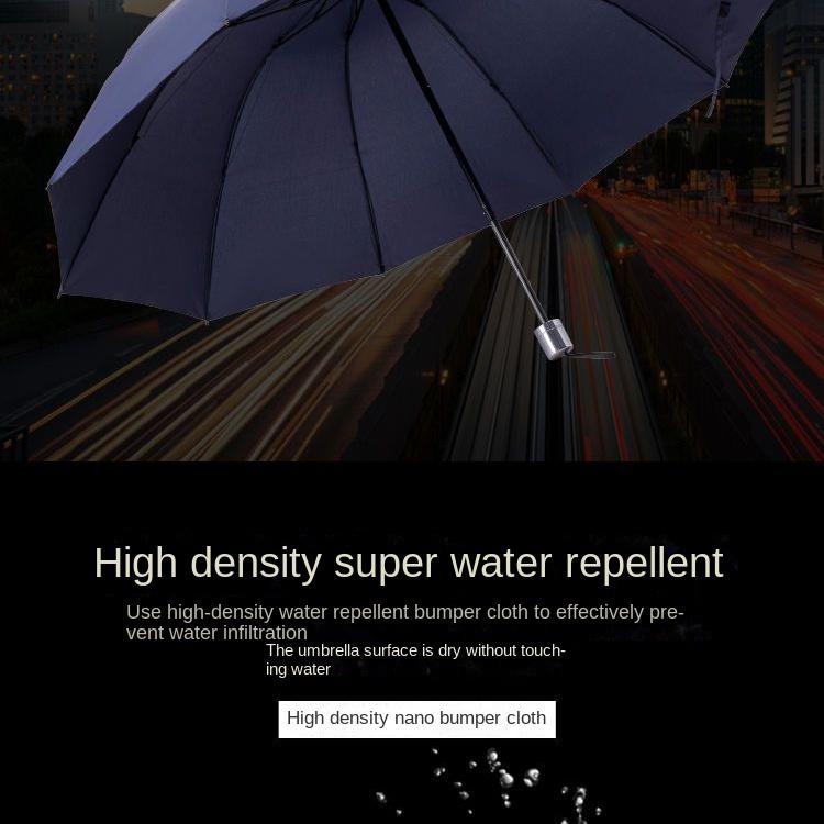 Large Oversized Rainy Umbrella Unisex Three-Person Umbrella Business Umbrella Three Folding Umbrella