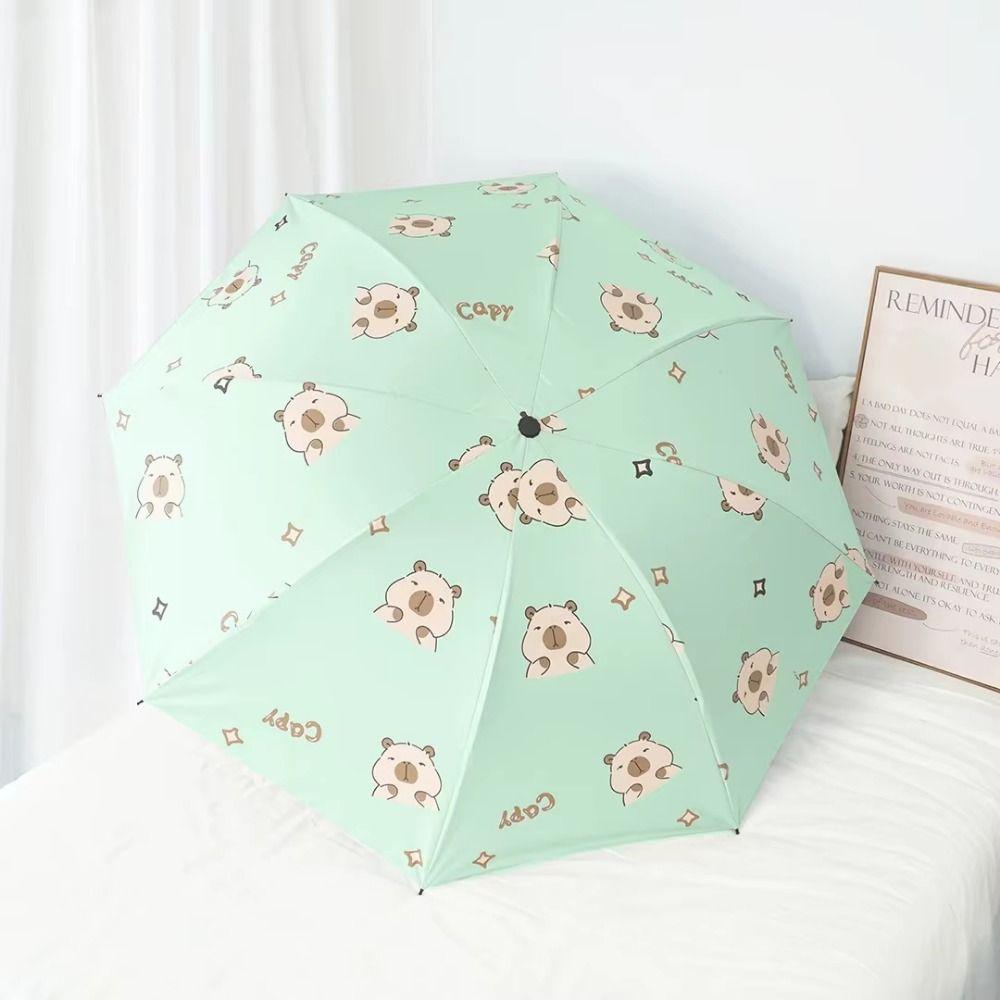 Lightweight Dual-use Folding Umbrella Capybara Automatic Sun Umbrella Automatic Umbrella Couple