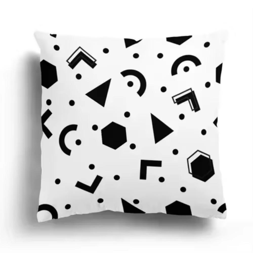 - Einfacher geometrischer Druck Kissenbezug Heimdekoration Schlafzimmer Wohnzimmer Sofa Kissenbezug x xZoll