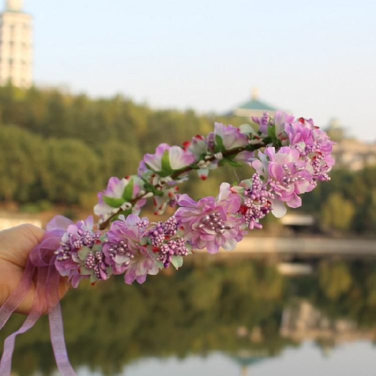 Blommigt Hårband för Kvinnor Kranshuvudband Lämpligt för Vardagsliv och Resor