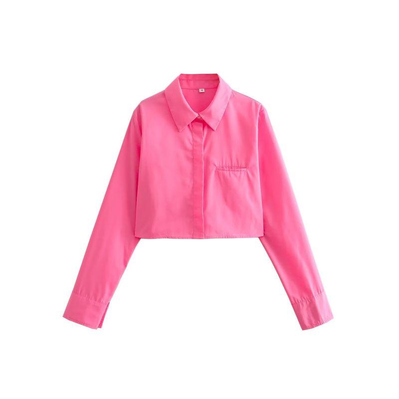 Kaslead Fashion Wind Short Lapels Long Sleeves Poplin