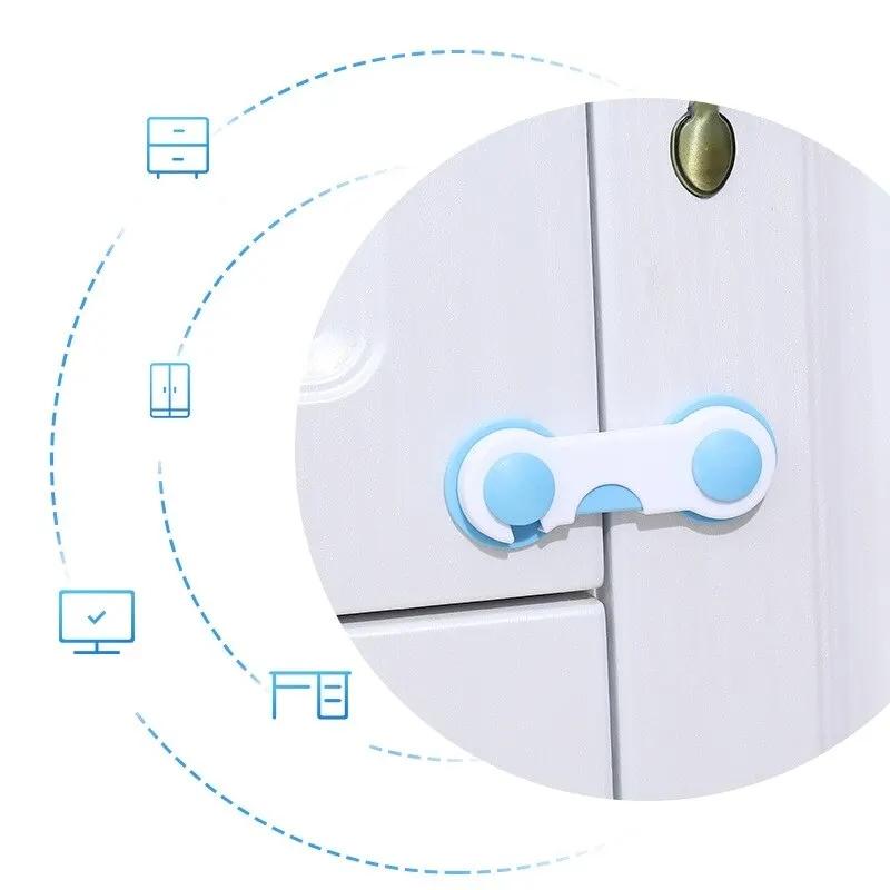 Door Fridge Lock Security Lock Strong And Reliable Durable Baby Finger Protection Lock Security Convenient Household Drawer Lock