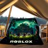 1pc Roblox Adventure Outdoor Flannel Blanket for Girls Soft, Lightweight Throw Perfect for Camping, and Gifting, Digital