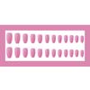 24ks Ballerina Pure Color Matte Coffin Nails Full Cover Medium Falešný Gel Matný lis na nehty