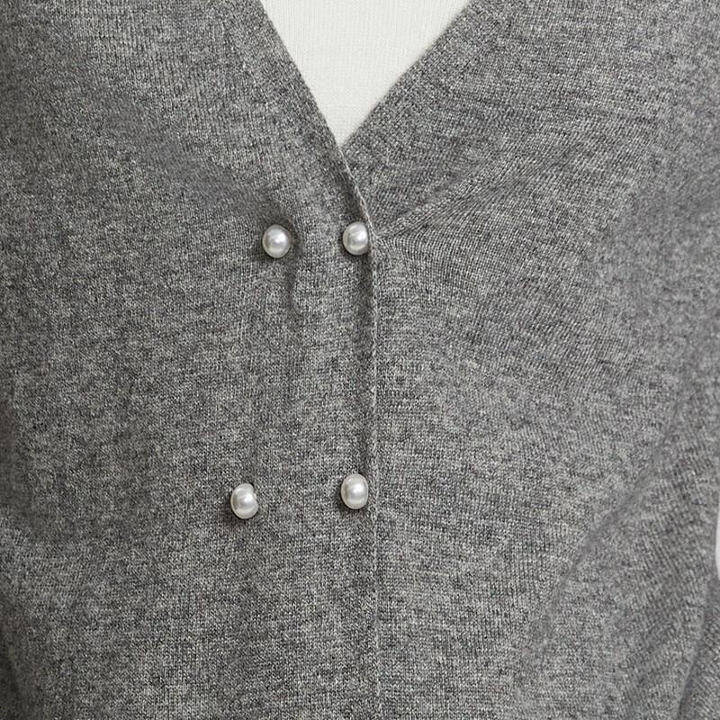 TaTu Women's Casual V-Neck Long Sleeve Knit Sweater