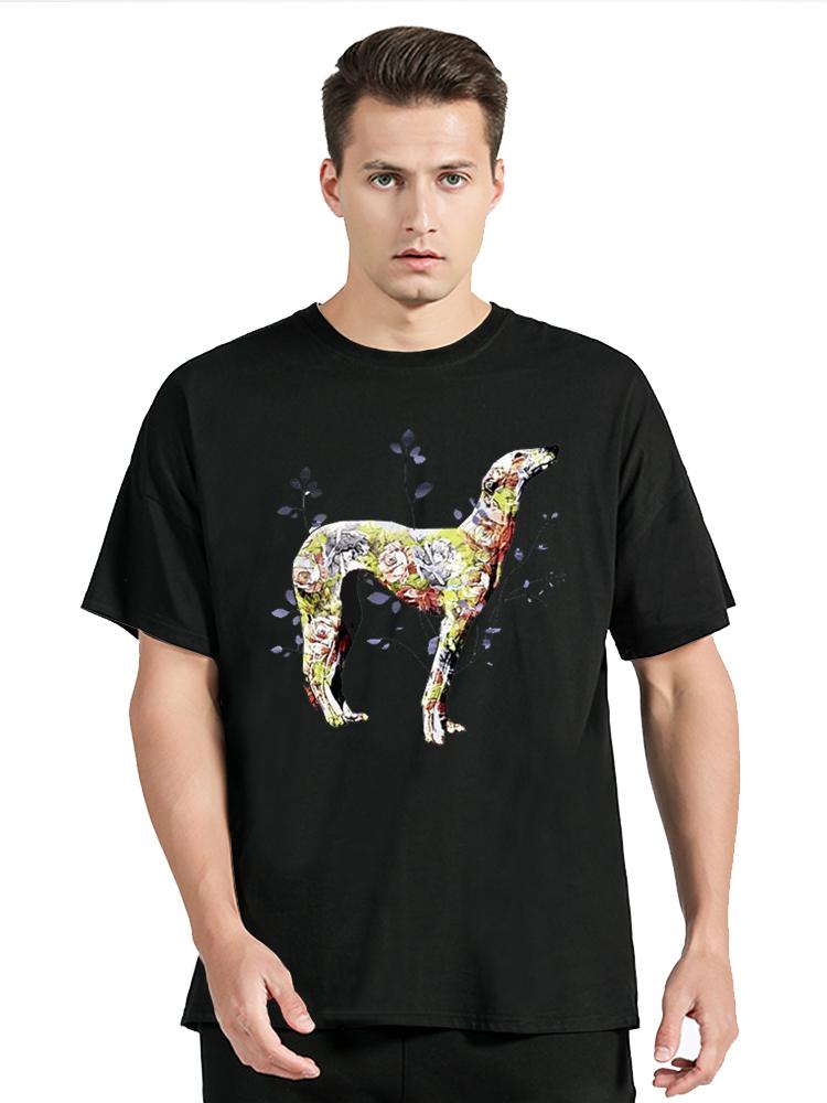 Greyhound Dog T-shirt Men's Clothing Cotton Tshirt Cartoon Graphic Oversized T Shirt Unisex Tops Tees Fitness Men's Clothing