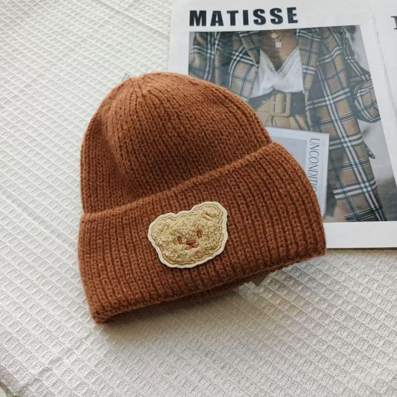 Infant hats spring and autumn models winter cute super cute baby knitted wool ear protectors head warm