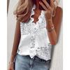PEYWOW Women's Fashion Casual Summer Spring Autumn Winter V-Neck  Blouses & Shirts