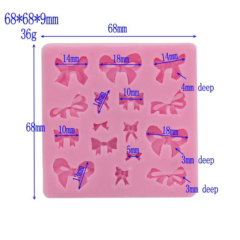 Formas De Silicone 3d Mini Bowknot Silicone Molds Wedding Cake Decorations Chocolate Fudge Mold Kitchen Baking Tools