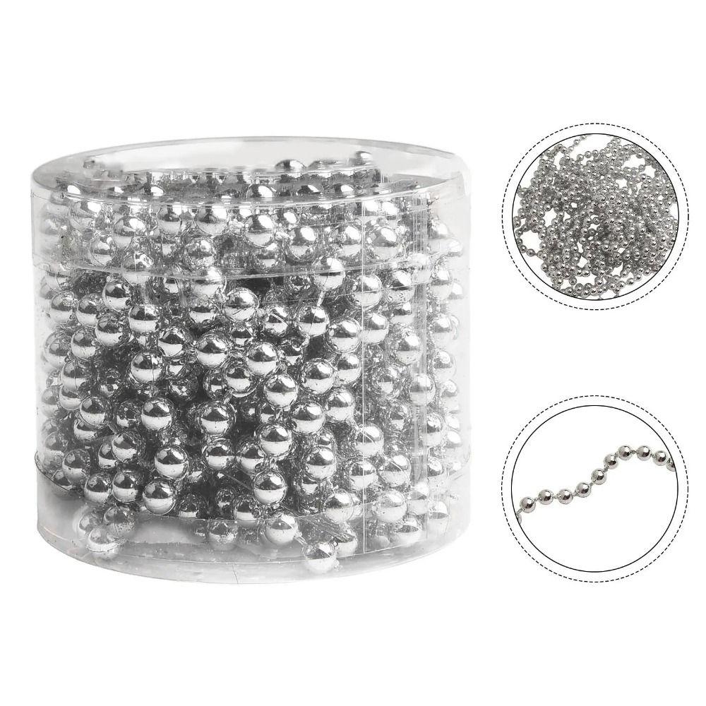 Kreatywny Kolorowy Łańcuch Koralikowy 5/10M DIY Dekoracja Świąteczna Sznur Koralikowy Rzemiosło Dekoracyjne Choinka Sznur Perłowy