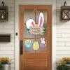 Cartoon Easter Door Hanger Colorful Easter Hanging Ornament Creative Bunny Egg Decor  Front Door