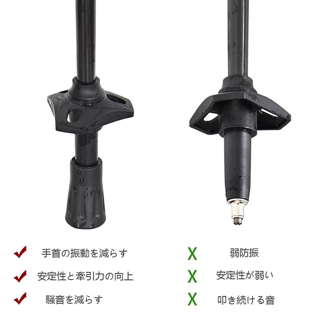 [ALLVD] Trekking Pole Rubber Cap Replacement Rubber Cap Climbing/Skiing/Walking/Hiking Anti-Slip
