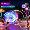 Led Magic Magnetic Orbit Spinning Top Toy Creative Hand Cranked Color Luminous Colorful Gyroscope Rotating Handle Child Gifts