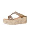 2026 Römische Keil-Espadrille-Sandalen für Damen mit dicken Sohlen & dünnem Riemen mit Schnalle