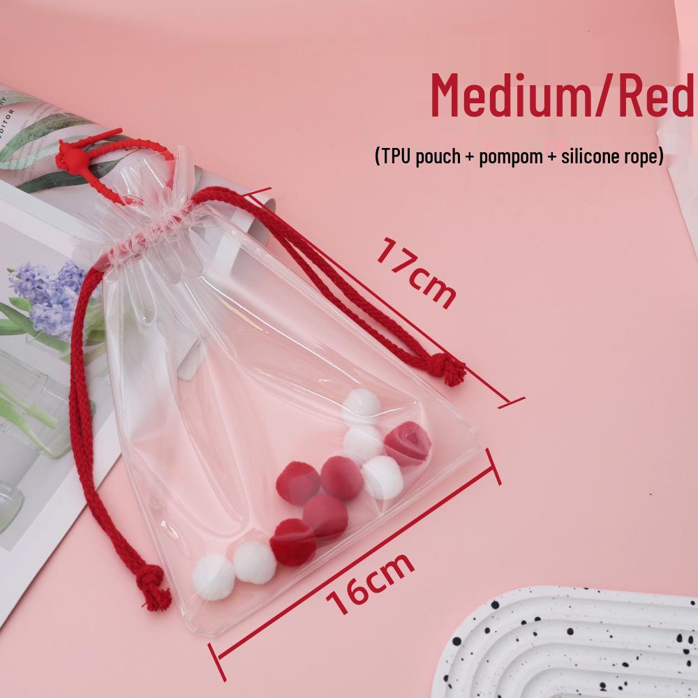 4.0 Heart Silicone Outdoor Doll Storage Case - Transparent, Dustproof, 20cm Protective Pouch