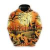Printed Pattern Individual Men's Autumn Winter Loose Fashionable Hip-hop Pumpkin Hooded Sweatshirt