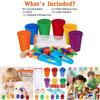 Colorful Rainbow Bear Counting Math Toy Set For Early Education