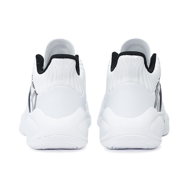 Anta Slip Resistant Abrasion Resistant Low top Basketball Shoes Men's White Black 112131616S-3
